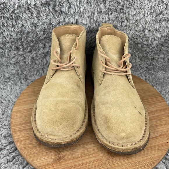 Clarks Chukka Ankle Leather Boots Suede Shoes Size 9.5 M Tan - Picture 8 of 10